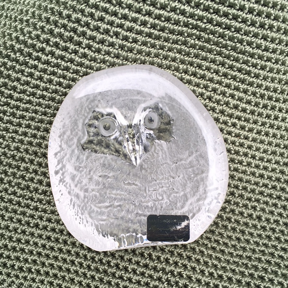Crystal owl MATS JONASSON made Sweden